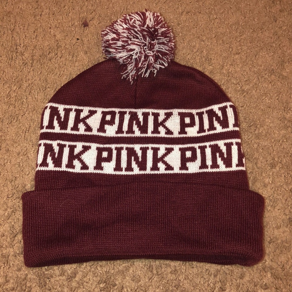 Maroon Victoria’s Secret PINK winter hat